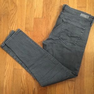 AG Adriano Goldschmied Gray Skinny Ankle Jeans